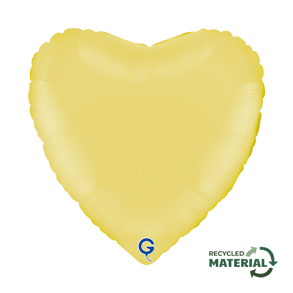 18" Herz Matte Yellow (unverpackt)