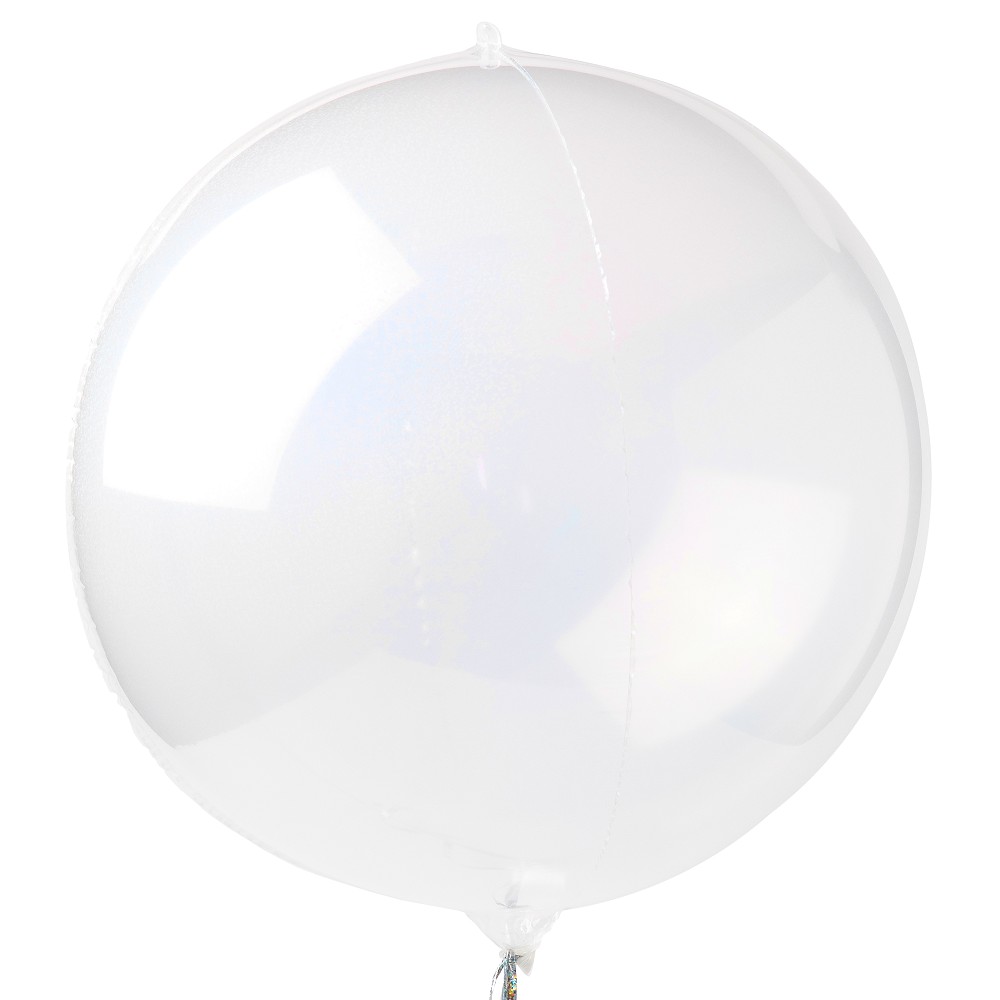 22" Deko-Kugel Holo Transparent (mit Ventil)