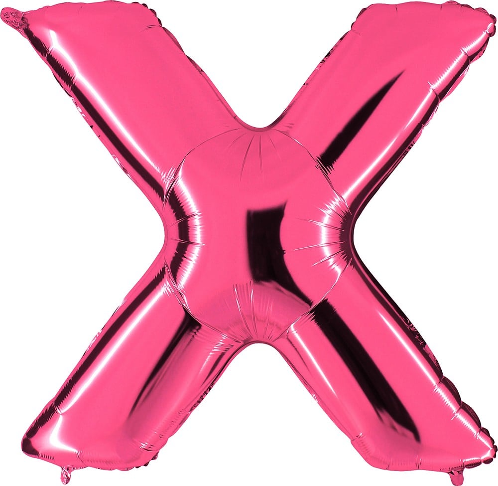 40" Foilballoon Letter "X" Fuxia