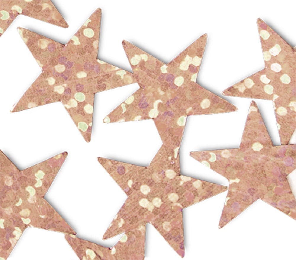 Folienkonfetti Stern 1,5cm Holografie New Rosé Gold (1kg)
