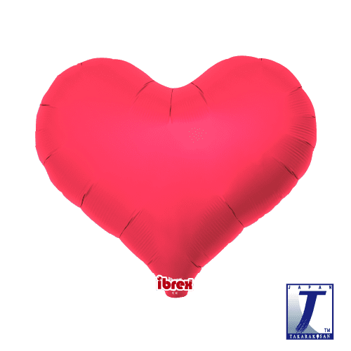 18" Jelly Heart Metallic Red (Ibrex)