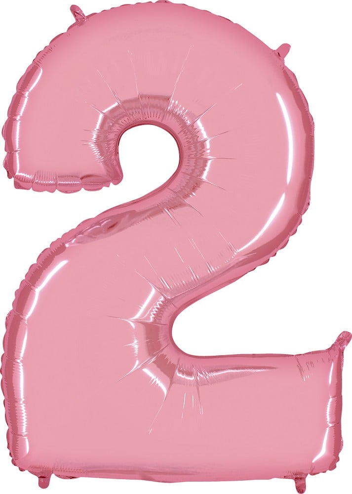 26" Folienzahl "2" Pastel Pink