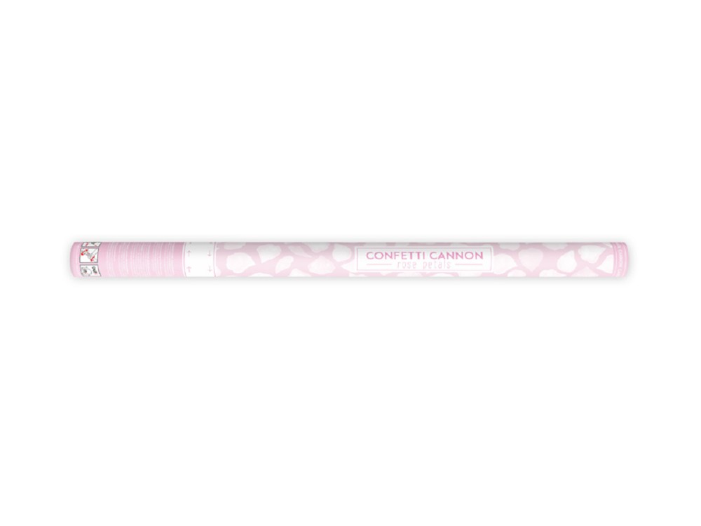 Konfettikanone mit Rosenblättern - weiß - 80cm - 1 Stk.