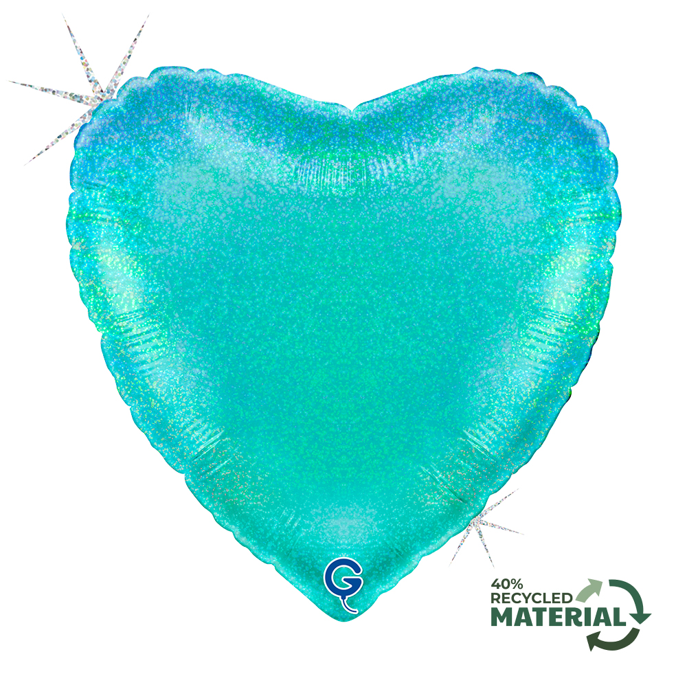 18" Heart Glitter Holographic Tiffany (Unpacked)