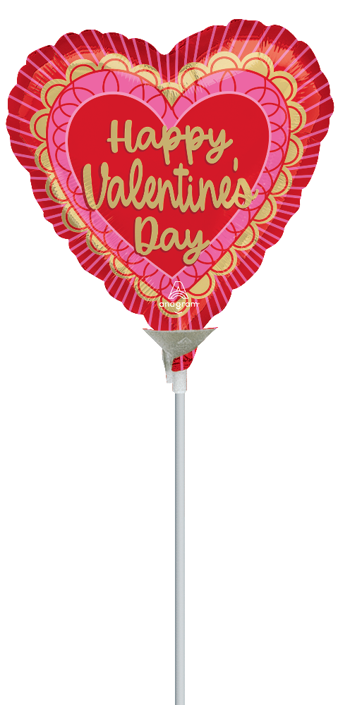 9" Valentine Scalloped Sweethearts (ohne Ventil, zum Selbstv