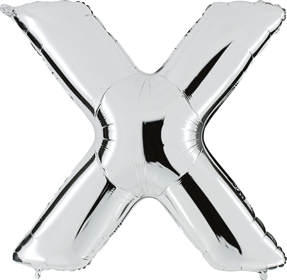 40" Folienbuchstabe "X" Silver