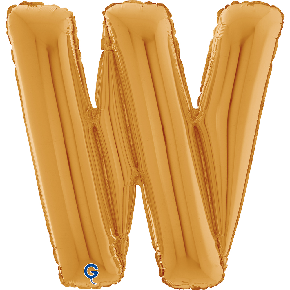 26" Folienbuchstabe "W" Gold (Altgold)