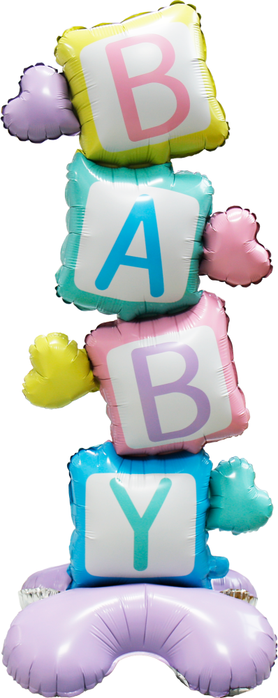 61" Stand Up - Pastell Baby Hearts