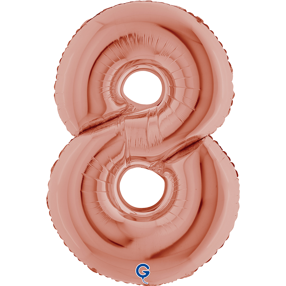 40" Folienzahl "8" Rosé Gold