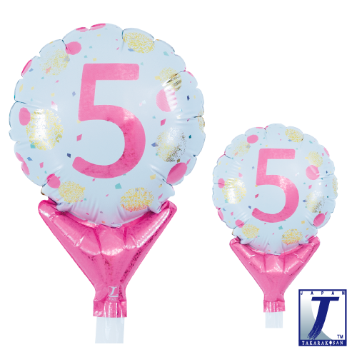 5" Gold & Pink Dots No. 5 (mit Ventil)