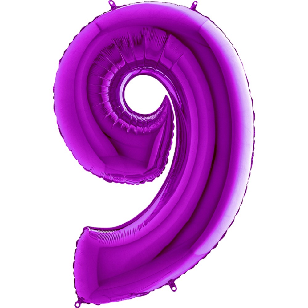 40" Foilballoon Number "9" Purple
