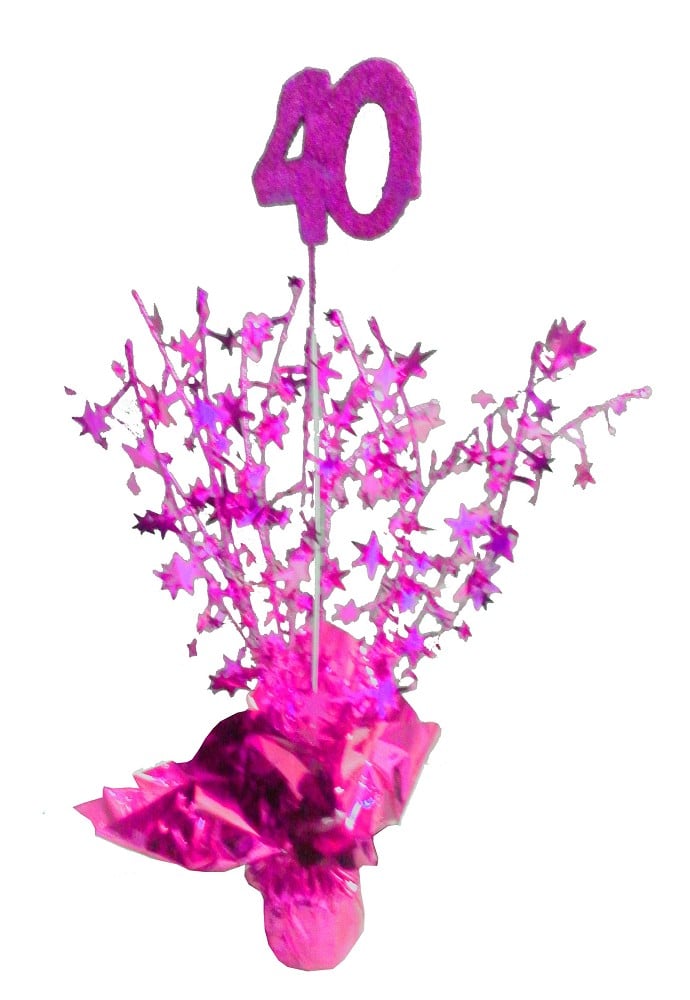 Tischdeko/Ballongewicht "40" - pink