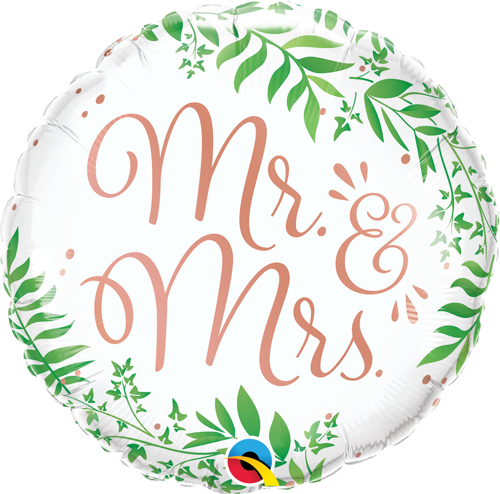 18" Mr. & Mrs. Elegant Greenery