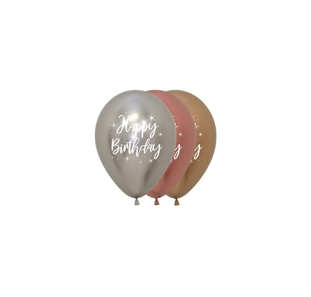 5" Happy Birthday Radiant - Reflex Ass. (25 Stück) 5" Happy Birthday Radiant - Reflex Ass. (25 Stück)