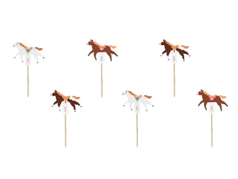 Cake Topper - Pferde - 13 cm  6 Stk.