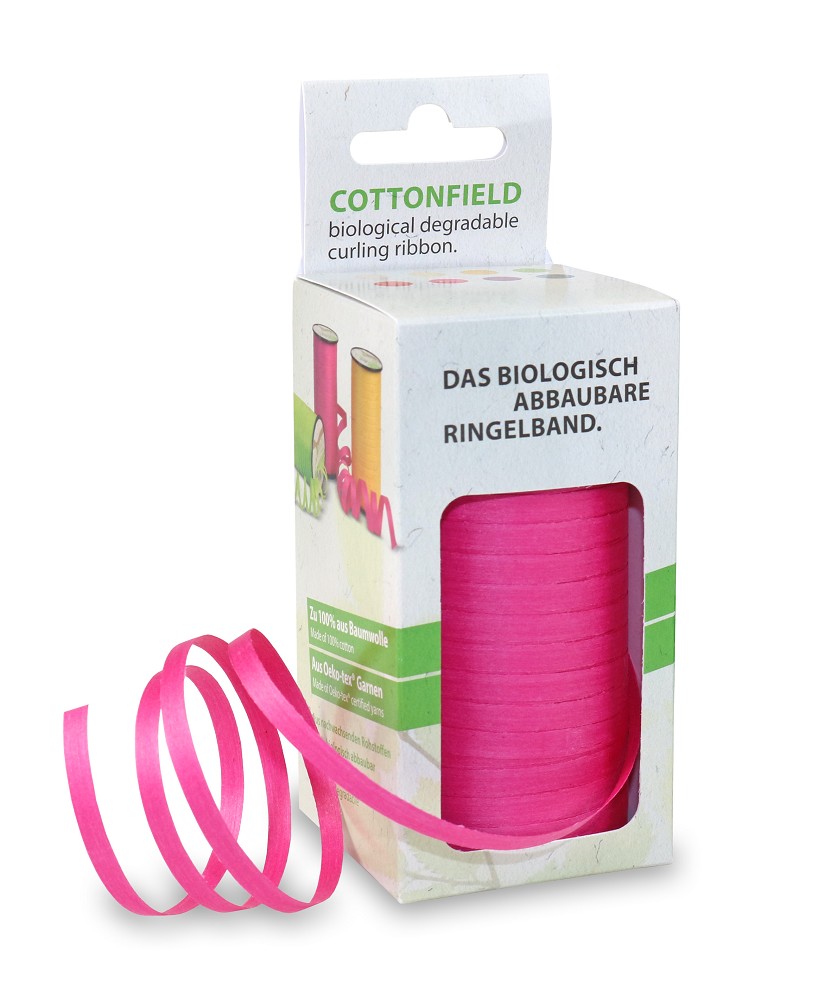 Baumwoll-Kräuselband 5mm Magenta (100m)