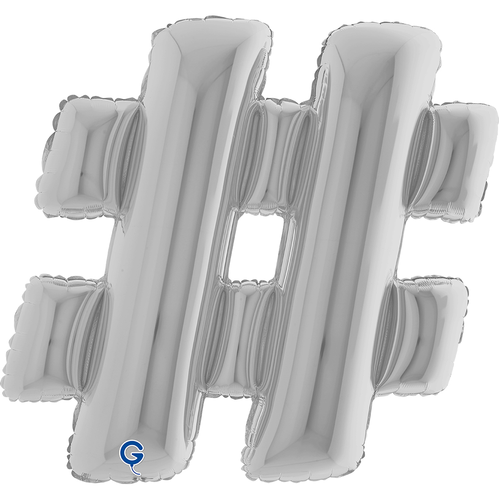 40" Symbol "#" Silver