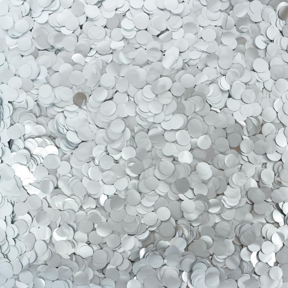Folienkonfetti Rund 1 cm Matt Silber (1kg)