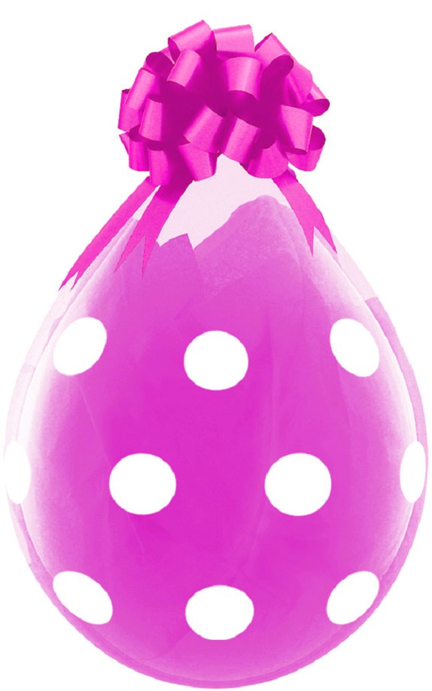 18" Verpackungsballon Big Polka Dots (Druck weiß)