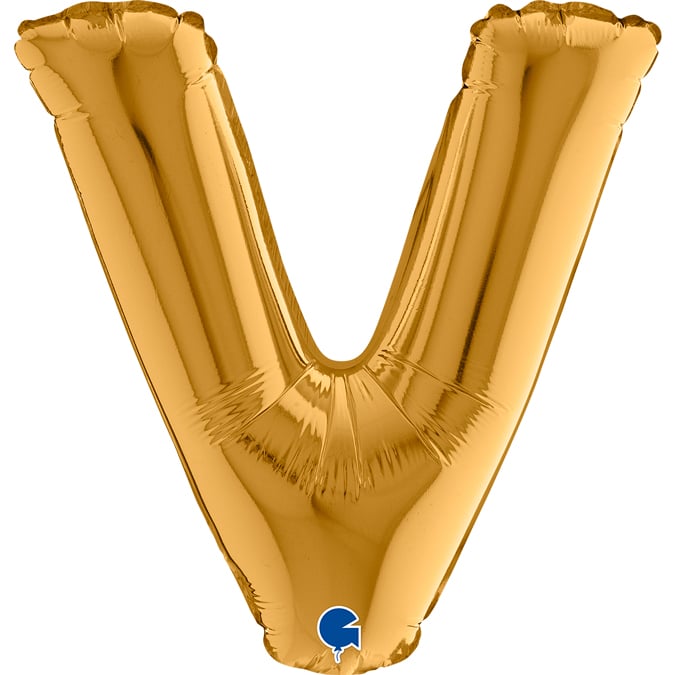 14" Folienbuchstabe "V" Gold (Altgold)