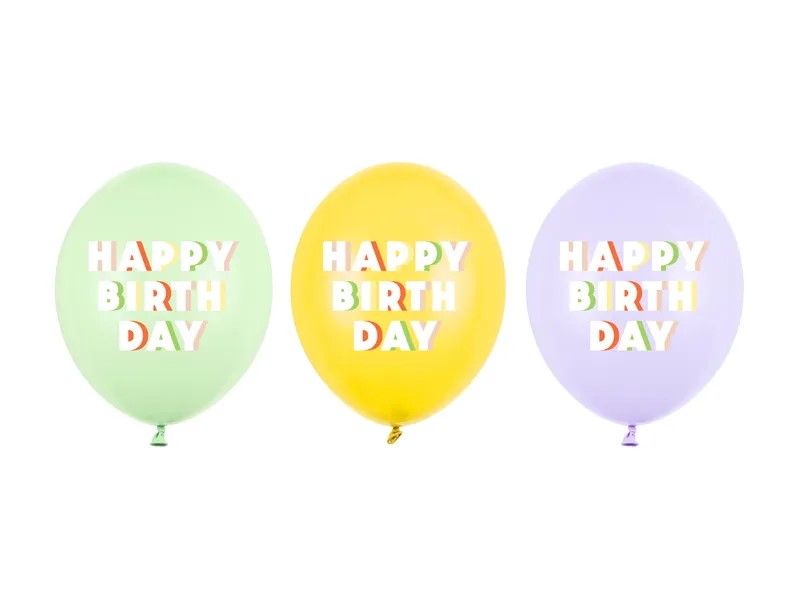 11" Latexballons - Happy Birthday  (50 Stück)