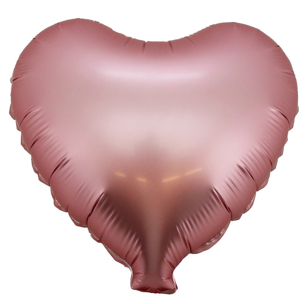 9" Herz matt rosé  (mit Ventil, für Luftfüllung)