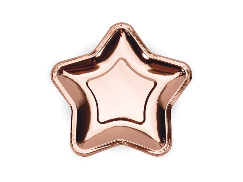 Teller - Stern - roségold - 18cm - 6 Stk.