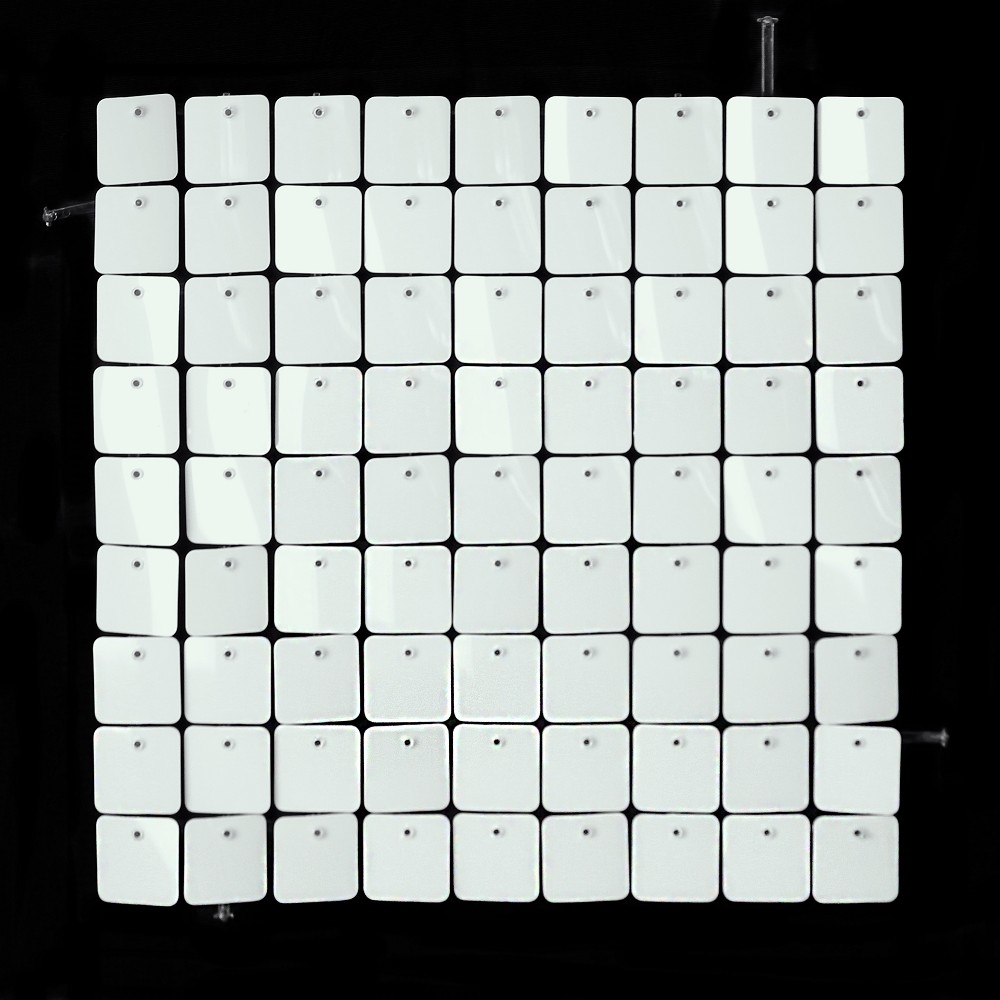 SolaAir Sequin Wall Decor Standard (viereckig) - Gloss White