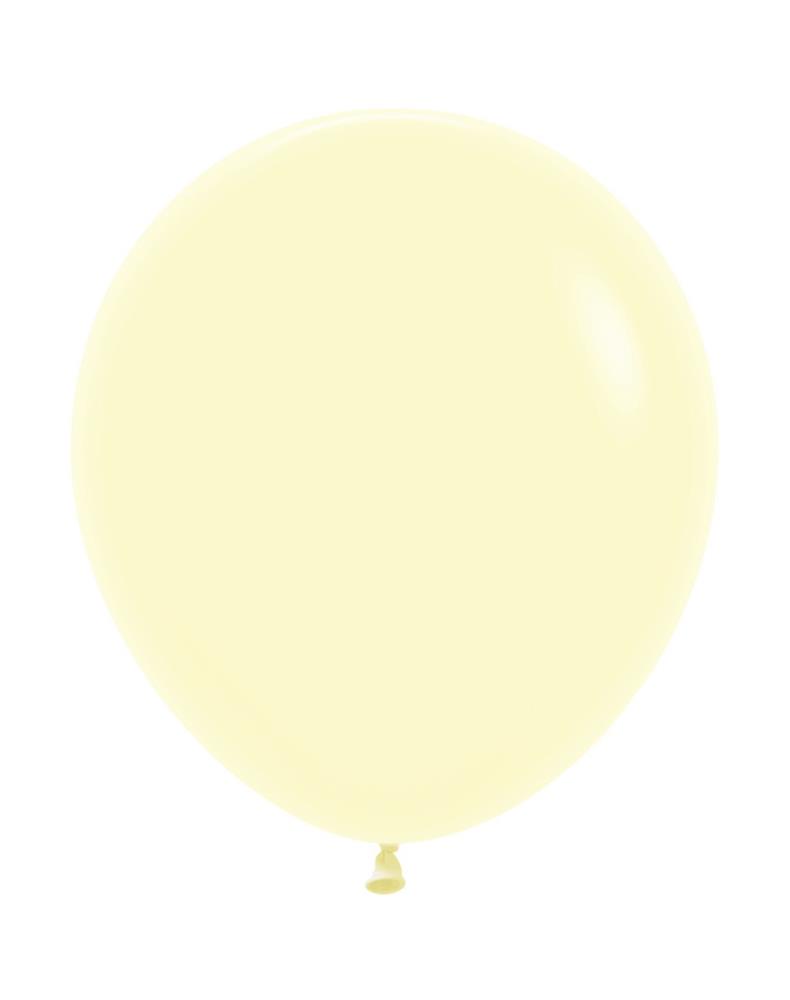 18" Pastel Matte Yellow (25 Stück)
