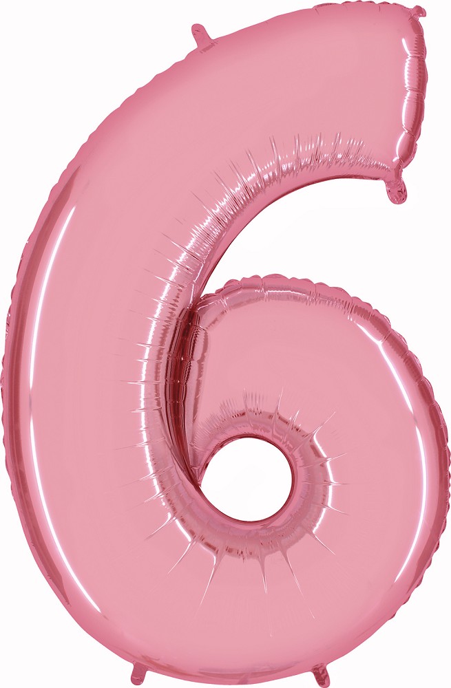 26" Folienzahl "6" Pastel Pink
