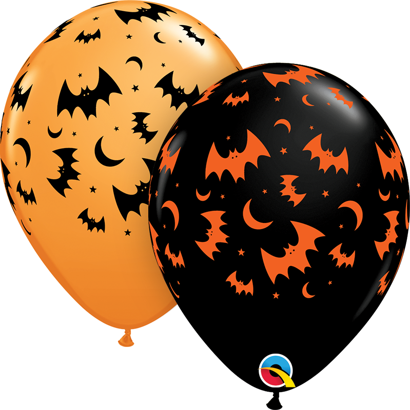 11" Flying Bats & Moons (25 Stk.)