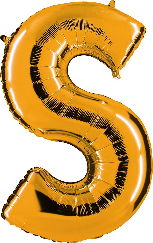 40" Folienbuchstabe "S" Gold (Altgold)