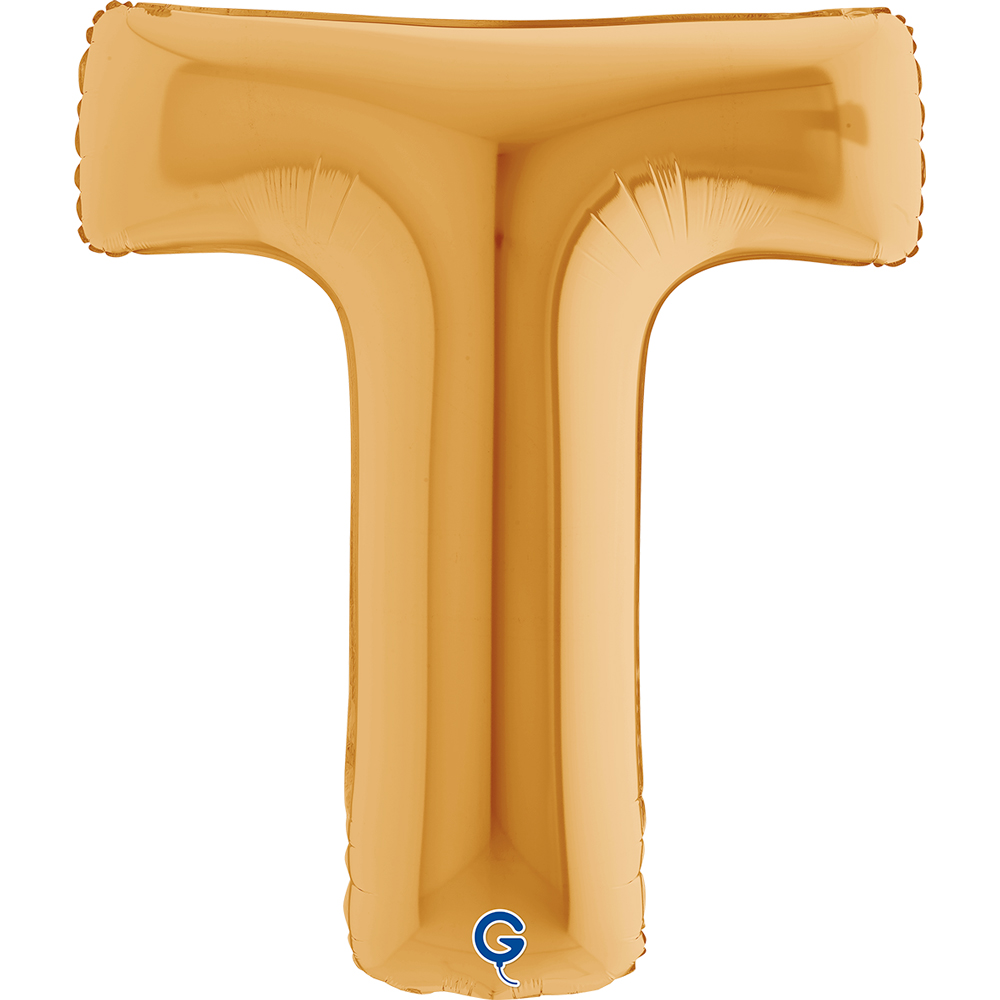40" Folienbuchstabe "T" Gold (Altgold)