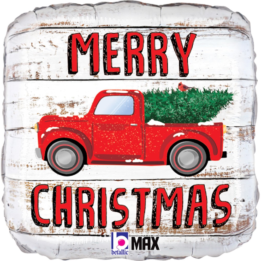 18" Merry Christmas Truck