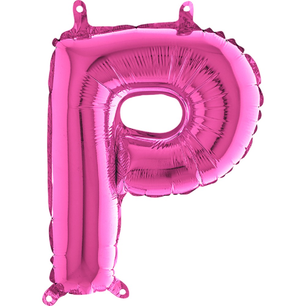 14" Foilballoon Letter "P" Fuxia