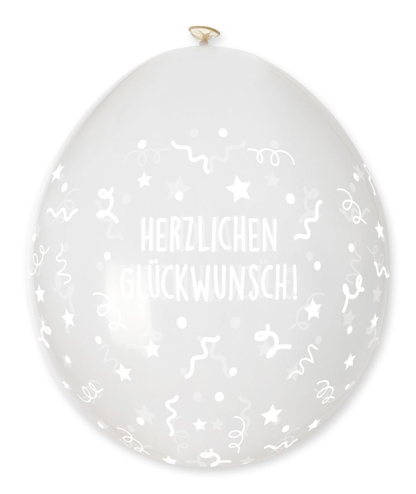 18" Verpackungsballon "Herzl. Glückw." (25 Stk) - RS Design