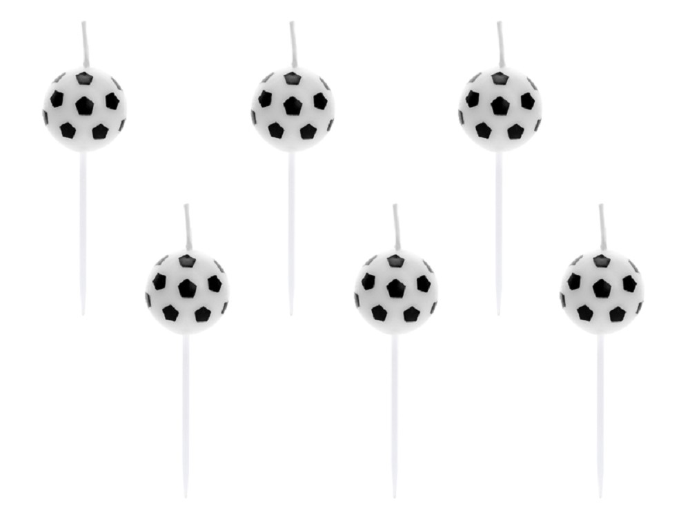Geburtstagskerzen - Fußball - 3cm - 6 Stk.