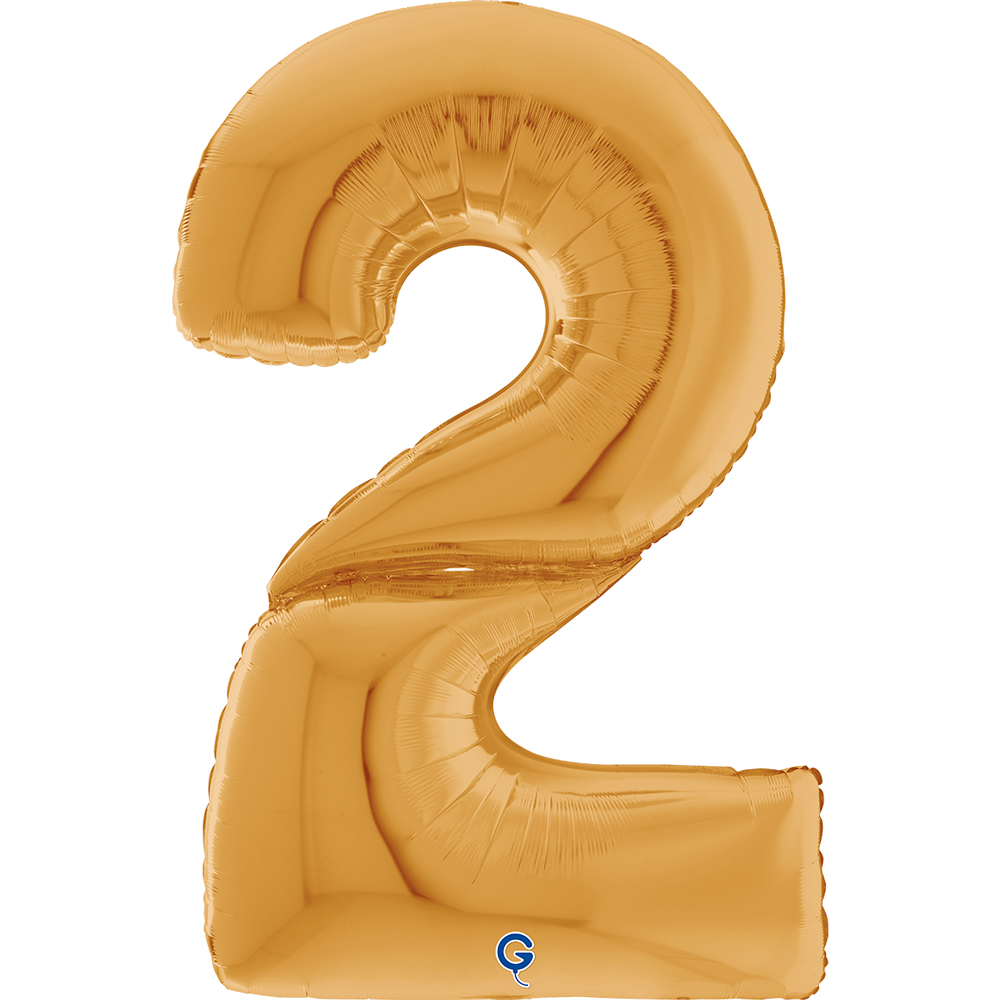 64" Folienzahl "2" Gold (Altgold)