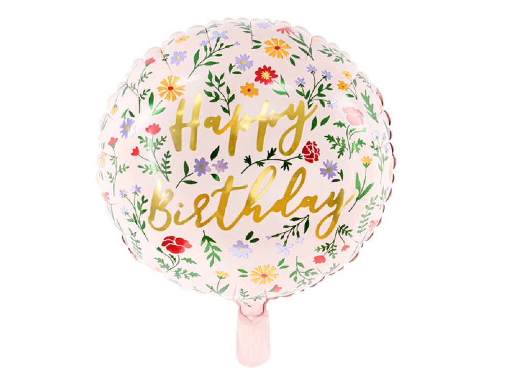 18" Happy Birthday  - hellrosa (45cm )