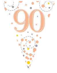 Wimpelkette H.B ."90" White & Rosé Gold Holographic