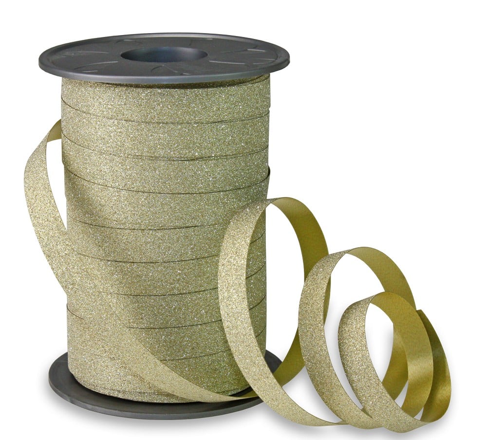 Polyband 10mm Glitter Gold (100m)