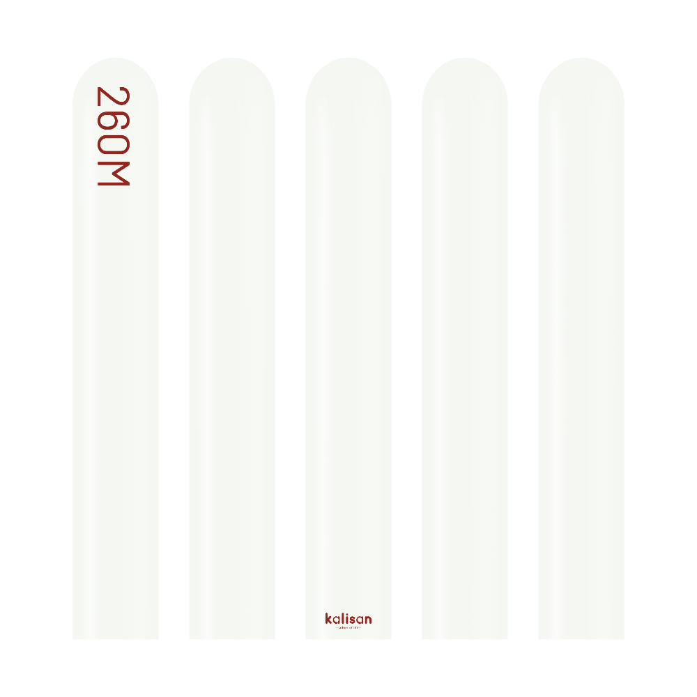 260 Modelling Balloon Nozzle-up Standard White (50 pcs.)