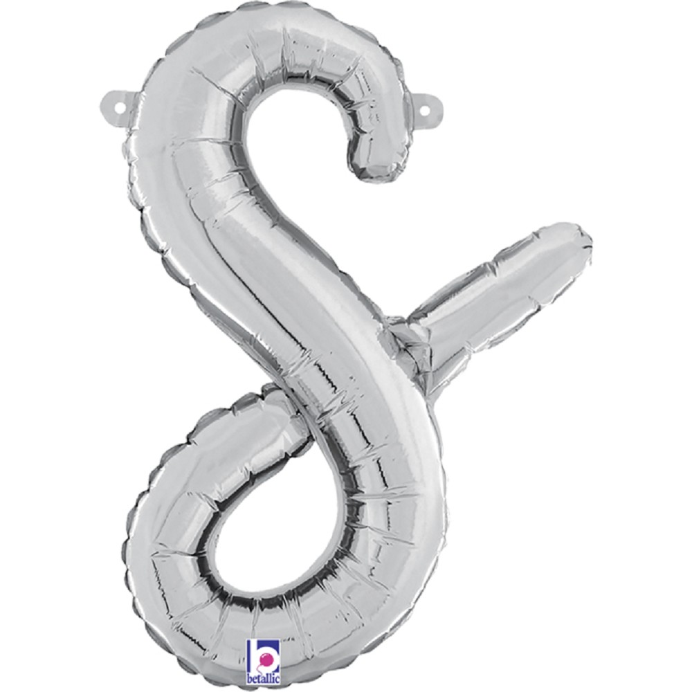 14" - 24"  Folienbuchstabe "s" Script Silver
