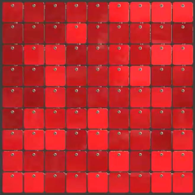 SolaAir Sequin Wall Decor Standard (viereckig) - Scarlet