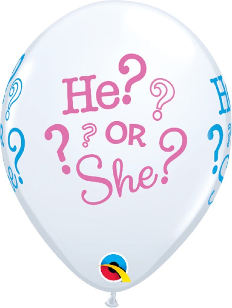 11" He? Or She? white (25 Stück) 11" He? Or She? white (25 Stück)
