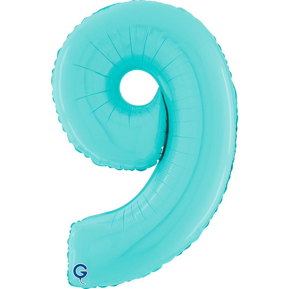 26" Folienzahl "9" Pastel Blue