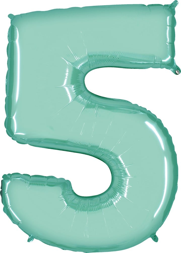 26" Folienzahl "5" Pastel Blue