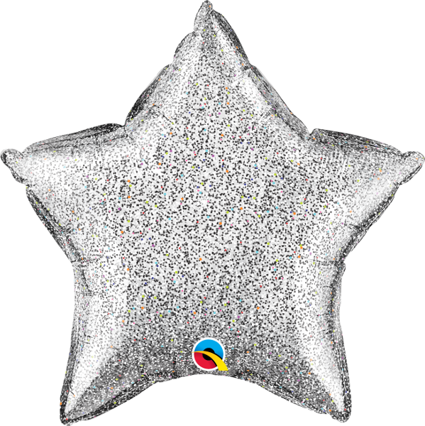 20" Star Glittergraphic Silver (10 Stück)
