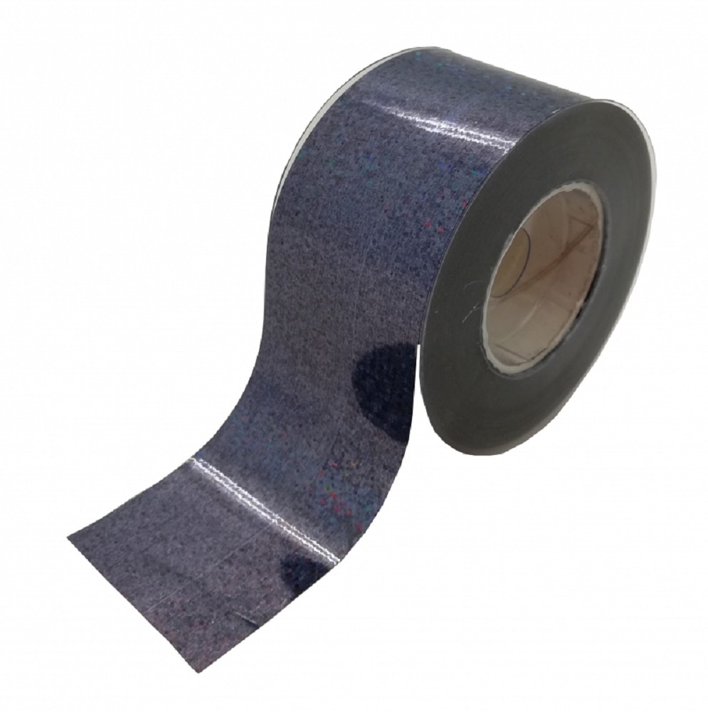 Folienrolle 2cm x 100m Holografie Schwarz