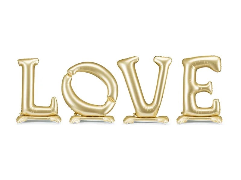 38" Stand-Up Schriftzug 'LOVE' -Gold (300 x 97cm)